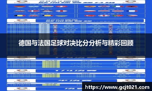 德国与法国足球对决比分分析与精彩回顾